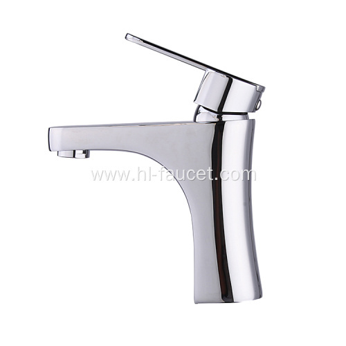 Single Handle Hand brass body square basin faucet